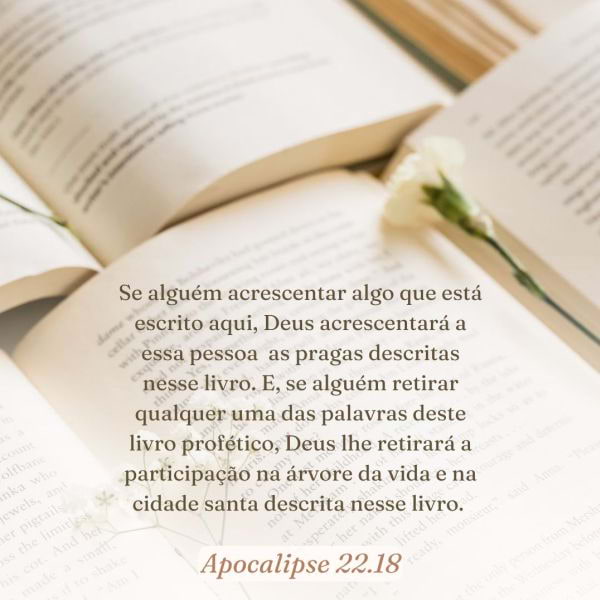Apocalipse 22:18-19