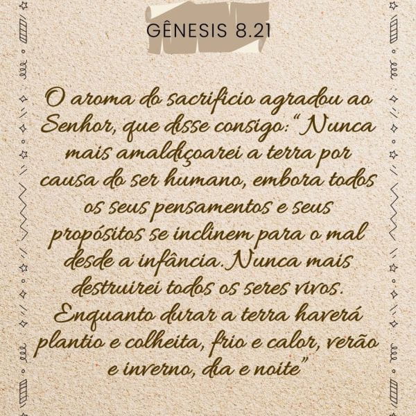 Gênesis 8:21-22